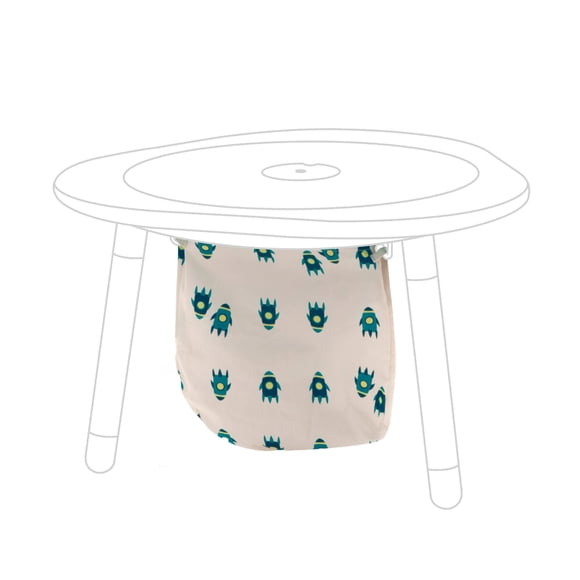 Bolsa de almacenamiento de juguetes Stokke MuTable de algodón con estampado de cohetes