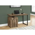 thumbnail image 4 of Miekor Furniture Computer Desk, Home Office, Laptop, Left, Right Set-up, Storage Drawers, 48"l, Work, Brown Laminate, Black Metal, Contemporary, Modern 9939, 4 of 5