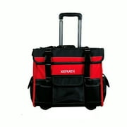 XERATH 18 inch Quality Rolling Tool Bag with Handle, Strengthen Load Bearing, Silent Pulley, Multiple Pockets, Suitable for Electricians, Handymen, Larger Capacity Tool Bag
