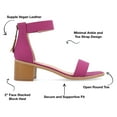 thumbnail image 4 of Journee Womens Percy Low Stacked Heel Back Heel Zip Dress Sandals, 4 of 10