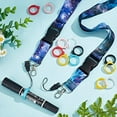 thumbnail image 3 of 20PCS Anti-Lost Lanyard Set Include 2PCS Starry Sky Necklace Lanyards Safety Neck Strap with 18PCS 6 Colors Anti-Lost Silicone Rubber Rings Holder Multipurpose Pen Protective Ring, 3 of 7