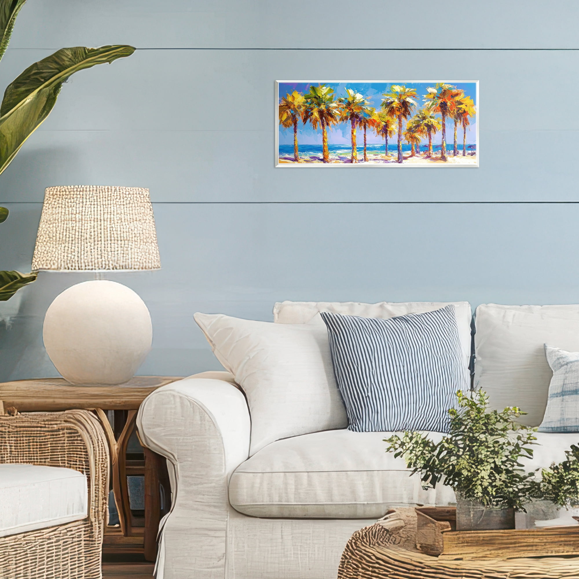 Stupell Industries Many Palm Trees on Beach Wall Plaque Art, design by Petal Prints Design