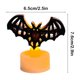 thumbnail image 3 of Set de Velas Sin Llama con Forma de Murciélago para Halloween | Plástico Amarillo | Decoración Ideal para Fiestas de Halloween | 8 X 6 X 3 Cm | 25 G | Luz Nocturna | Crea Un Ambiente Espeluznante, 3 of 6