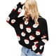 thumbnail image 1 of Suéteres de otoño para mujer, UMfun, suéteres de manga larga con cuello redondo y estampado navideño de Papá Noel para mujer, 1 of 5