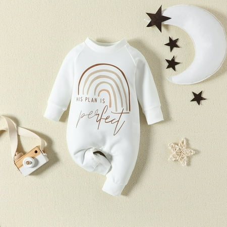 

Toddler Boys Rompers Long Sleeve White Print Onesie Jumpsuit Bodysuits Children Clothes