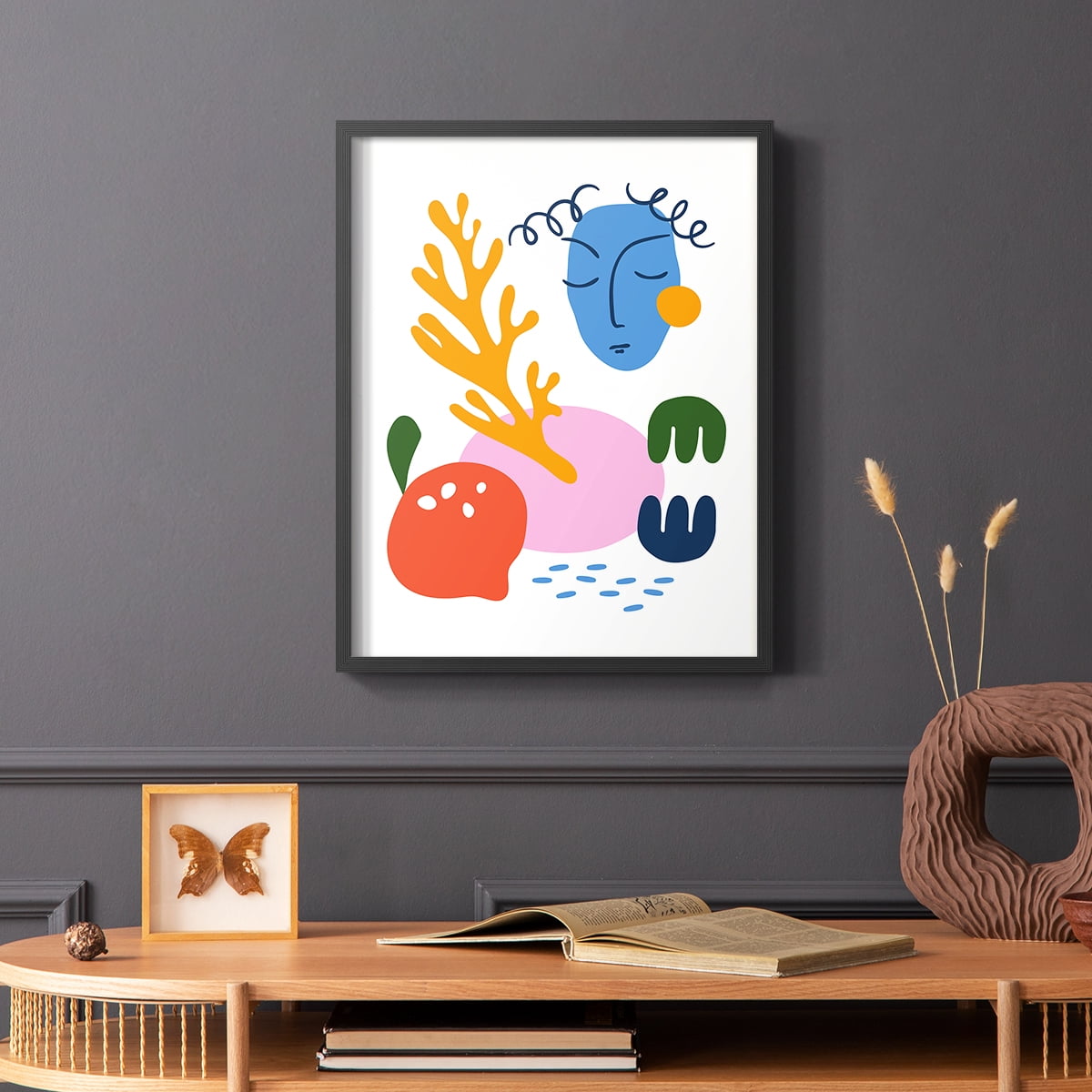 Matisse CDLIII in Black Solid Wood Framed Print No Nail Hanging