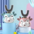 thumbnail image 2 of Cepillo de dientes eléctrico inteligente para niños en forma de U, cepillo de dientes sónico recargable, blanqueador de dientes de 360°, limpiador de dientes ultrasónico para niños, 2 of 5