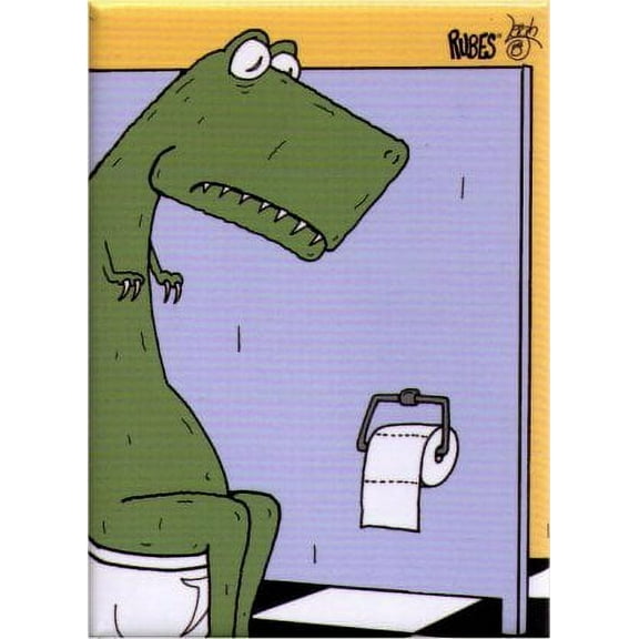 Rubes Short Dinosaur Arms Create Toilet Issues Magnet RM4348