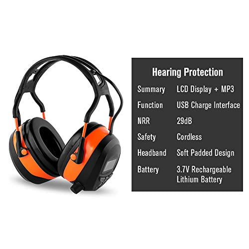 Radio headphones for mowing walmart sales