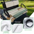 thumbnail image 5 of Golf Cart Seat Covers for 2 Seater,Sage Green Vintage Microfiber Cart Seat Towel Blanket,Brown Retro Farmhouse Elegant Pastoral Absorbent NonSlip Bench Seats Protector for Golf Course 51"x31", 5 of 9