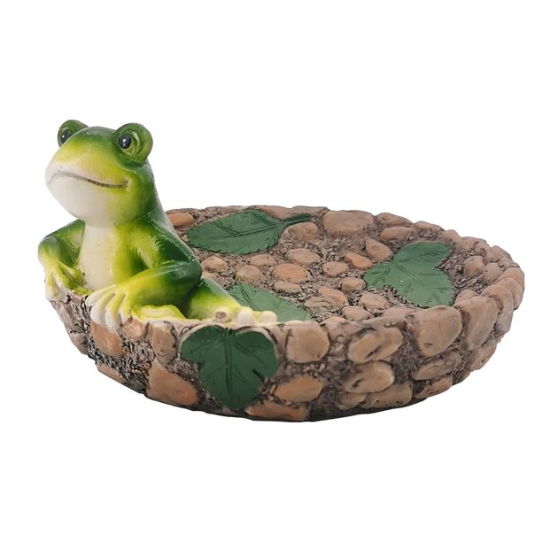 Linda rana decoración estatua baño diseño simulación animal escultura para regalo de cumpleaños Likrtyny Libre de BPA