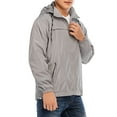 thumbnail image 2 of FOCUSSEXY Men's Jacket Hooded Windbreaker Big and Tall Outdoor Lightweight Windbreaker Hoodies Jacket Sport Casual Lightweight Hooded Outdoor activities Jacket, 2 of 8