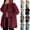 Wine, variant on Lovzfmll Winter Coats for Women, Solid Color Hooded Jacket, Plush Zip Up Coat with Button Front, Winter Clothing