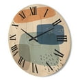 thumbnail image 3 of Designart 'Minimal Geometric and Elementary Organic Compostions XXXXXXXX' Modern Wood Wall Clock, 3 of 5