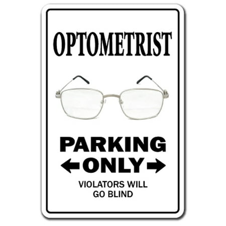 OPTOMETRIST Decal parking eye dr glasses doctor contact lens | Indoor/Outdoor | 7