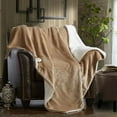 thumbnail image 1 of Merrylife Sherpa Throw Blanket Plush Fleece, 60" x 70", Beige, 1 of 2