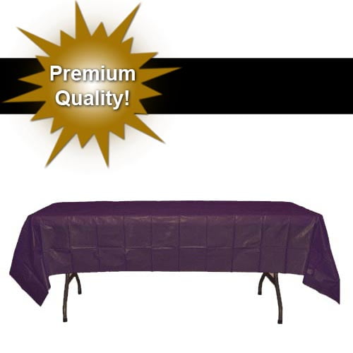 Premium Plum Plastic Table Cover 54 In X 108 Disposable Premium Plum Plastic Table Cover 54 In X 108 Disposable Tablecloth