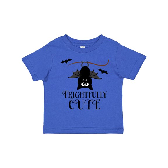 Inktastic Halloween Bat Frightfully Cute Holiday Boys or Girls Toddler T-Shirt