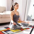 thumbnail image 5 of 2 Piece Yellow Geometric` Rug Kitchen Rug Set, Decor Kitchen Rugs, Absorbent Non-Slip Washable Floor Mats, Home Indoor Runner Rugs 17"x47"+17"x30", 5 of 7