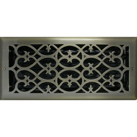 

4x14 Polished Brass Victorian Floor or Wall Register (Faceplate Dimensions: 5.25 x 15.25 inches)