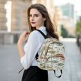 thumbnail image 6 of FORMRS Mini Backpack Purse for Women Quilted Travel Daypack Casual Shoulder Bag, Abstract Fish Pattern, 6 of 7