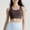 Brown, variant on Butterluxe U Back Longline Sports Bras for Women - Scoop Neck Padded Yoga Workout Crop Top with Built in Pads S