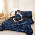 thumbnail image 3 of Erosebridal Dragon Eye Twin Bedding Sets, Black Blue Bedding Comforter Set, Black Reversible, 7-Piece, 3 of 6