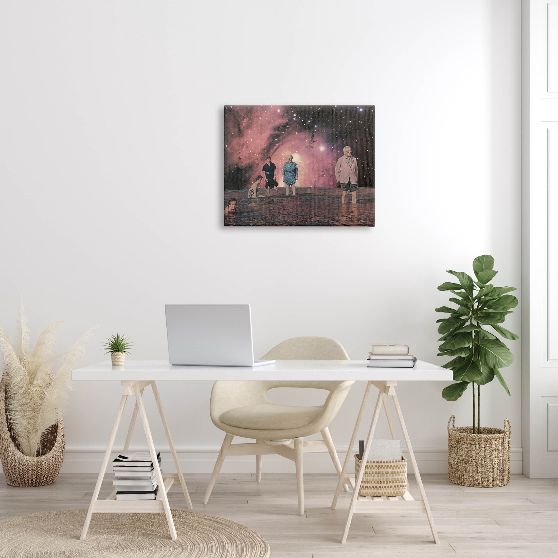 Stupell Industries Surreal Family Vivid Galaxy Planet Graphic Art Gallery Wrapped Canvas Print Wall Art, Design by Matheus Lopes Castro