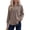 Khaki, variant on Women'S Waffle Knit Shacket Button Down Long Sleeve Tops with Pocket Collared Shirts Khaki XL