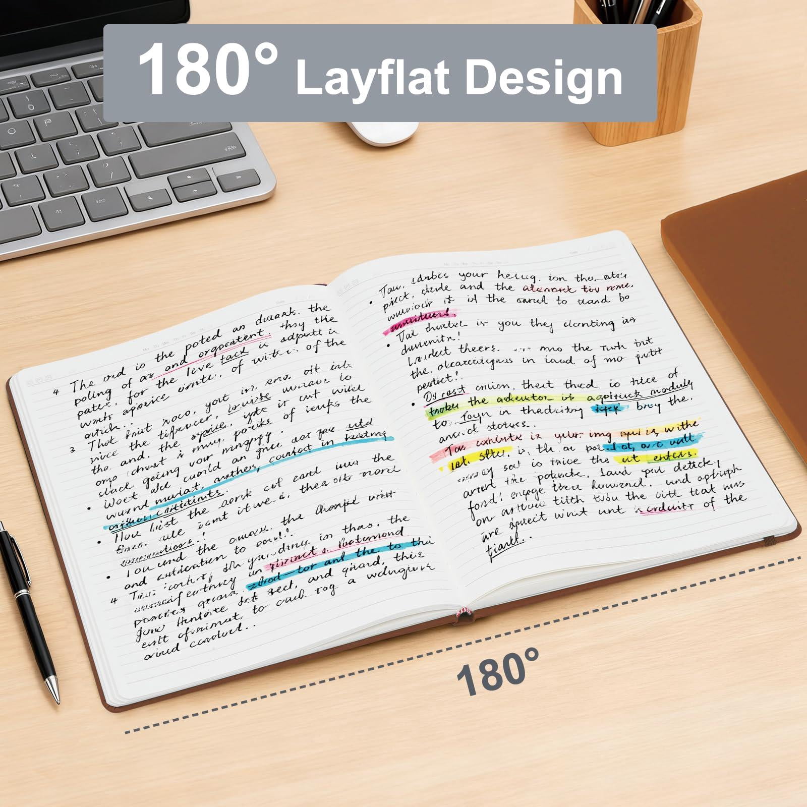 3 Pack A4 Lined Journal Notebooks  208 Pages Large Size-8.5" X 11" Black Hardcover Journaling For Men & Women- Fits Office Business School Notes Taking Writing