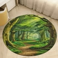 thumbnail image 2 of Forest Round Area Rugs for Bedroom Living Room, 3FT Soft Comfy Indoor Circle Carpets, Carpet Home Decor Floor Mat, 2 of 6