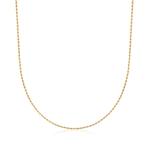 Ross-Simons Italian 1.5mm 18kt Gold Over Sterling Adjustable Rope-Chain Necklace, Women's, Adult