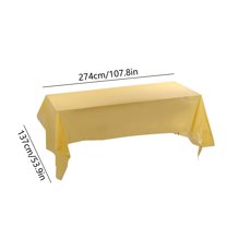 Bwiyojiz Christmas Decorations Home Decoration Disposable Tablecloth Plastic Party Plain Cloth Birthday Dessert Table Solid Color Water Proof and Oil, Gifts for Family, Gold