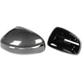 thumbnail image 2 of Mirror Cover Compatible For Audi TT TTS TTRS MK2 (8J) R8 (42) 2007-2014 Carbon Fiber Look/Gloss Black Exterior Rear View Cap Replacement(Carbon pattern), 2 of 7