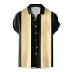 thumbnail image 4 of Playeras Negras Para Hombre Algodon Camiseta De Manga Corta Con Botones Y Bolsillo En El Pecho Con Bloques De Color Para Hombre, 4 of 4