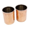 thumbnail image 1 of Straight Tumbler Glass Kitchenware Tableware India Copper Steel Utensils 1 Pair, 1 of 4