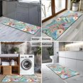 thumbnail image 2 of Green Pioneer Flower and Leaf Kitchen Rug Mat,Kitchen Runner Rugs Non Skid Washable,Decorative Kitchen Floor Mats for Kitchen,Sink,Laundry,17"X47", 2 of 5