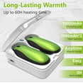 thumbnail image 2 of Hand Warmers Rechargeable 2 Pack, 14000mAh Electric Hand Warmers with Charging Case, Quick Charge Portable Heater,Gifts for Christmas, Winter, Outdoor, Camping, Hunting Accessories, Green, 2 of 13