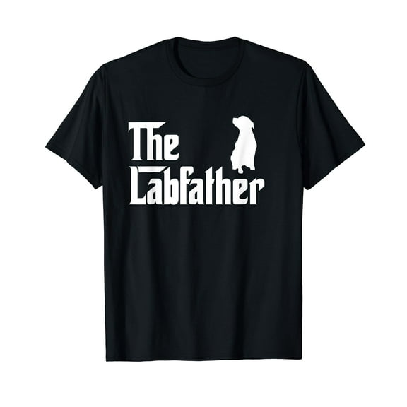 The Lab Father Black T-Shirt Funny Labrador Dad Gift Shirt
