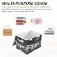 thumbnail image 6 of Yayeee Collapsible Cube Storage Bin with Lid Fabric Closet Decorative Basket with Handles, Space Earth, 6 of 7