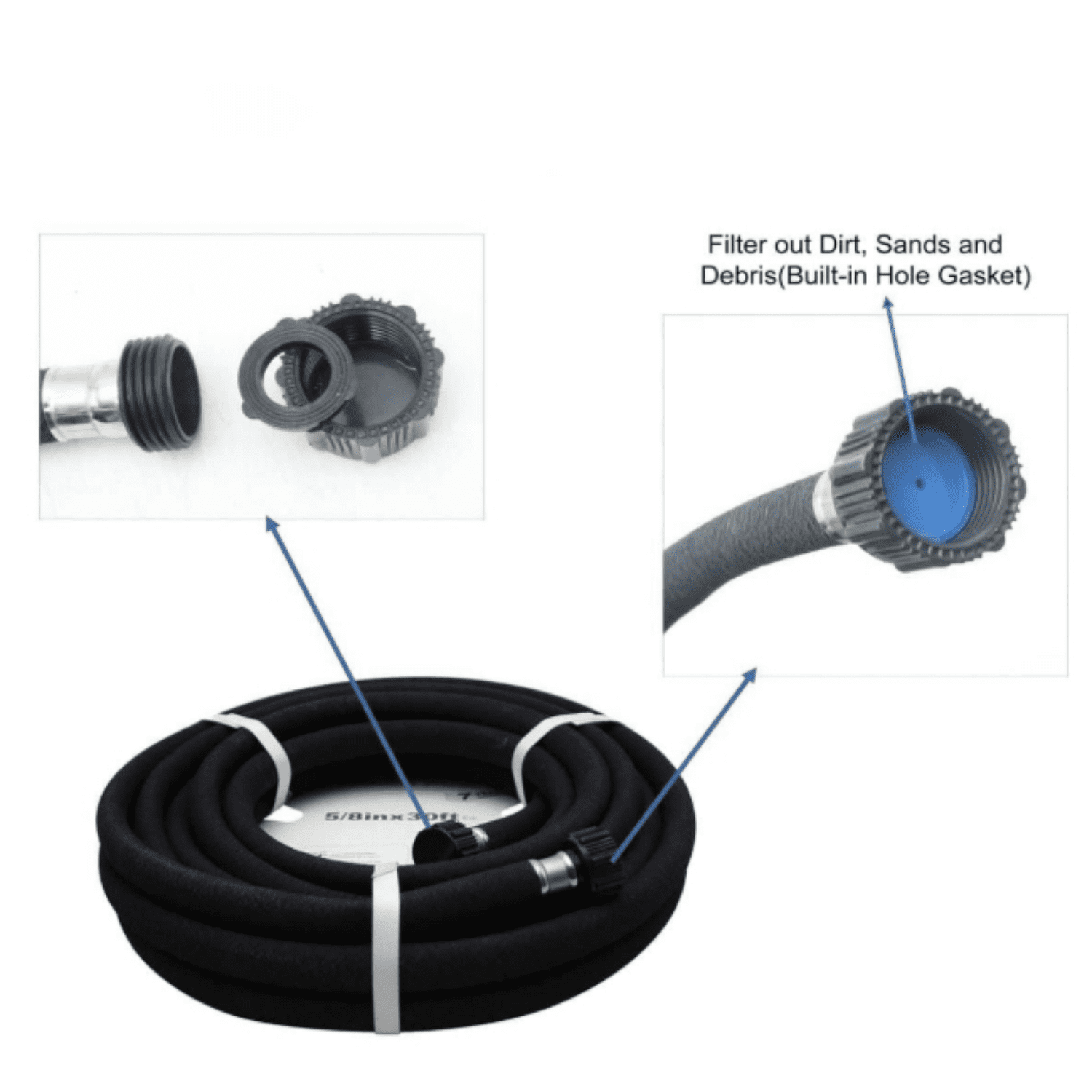 Hose 75ft Saves 70％Water Perfect Delivery of Water Great for Garden Flower Bed