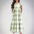 thumbnail image 2 of Tranfacy Robes d'Été pour Ados, Robes d'Été pour Filles, Robe d'Été pour Filles de 6 à 12 Ans à Manches Courtes, Col Rond, Décontractée, à Pois, Robe Longue Ample et Confortable, 2 of 7