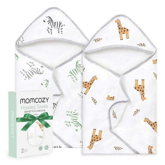 Toalla para bebé Momcozy Best Wishes con capucha, suave y absorbente