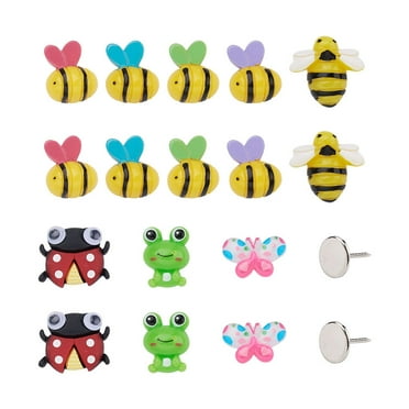1box Yilisi DIY Earring Making Kits Including 48Pcs 8 Style Resin Cabochons and 50Pcs Iron Flat Head Nails