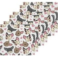 thumbnail image 3 of SKYSONIC Cute Dachshund Dog Washcloths Set of 2, Highly Absorbent Soft Cotton Fingertip Towels for Bathroom, Kitchen, Gym, Spa, Home Decor 12 x 12 Inch, 3 of 7