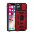 thumbnail image 5 of For Apple iPhone 11 (6.1") Hybrid Cases with Slide Camera Lens Cover and Ring Holder Kickstand Rugged Dual Layer Hard Case Cover fit iPhone 11 - Red, 5 of 8