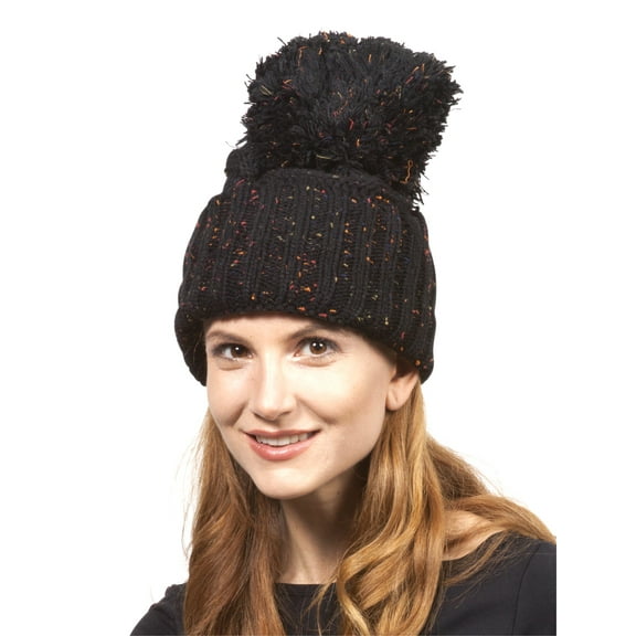 Gravity Threads 15cm Confetti Pom Beanie, Black