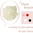 thumbnail image 4 of 10" Exaggerated Big Rose Flower Brooches and Pins for Women Dainty Large Organza Satin Fabric Floral Brooch Pin Lightweight Fashion Collar Dress Accessories Jewelry for Prom Masquerade Banquet, 4 of 12