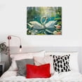 thumbnail image 5 of Patifu Swans Flowers Fine Art Aesthetic Poster & Print Wall Painting for Classroom Kitchen Office Farmhouse Bathroom Decor 16x12in, 5 of 6
