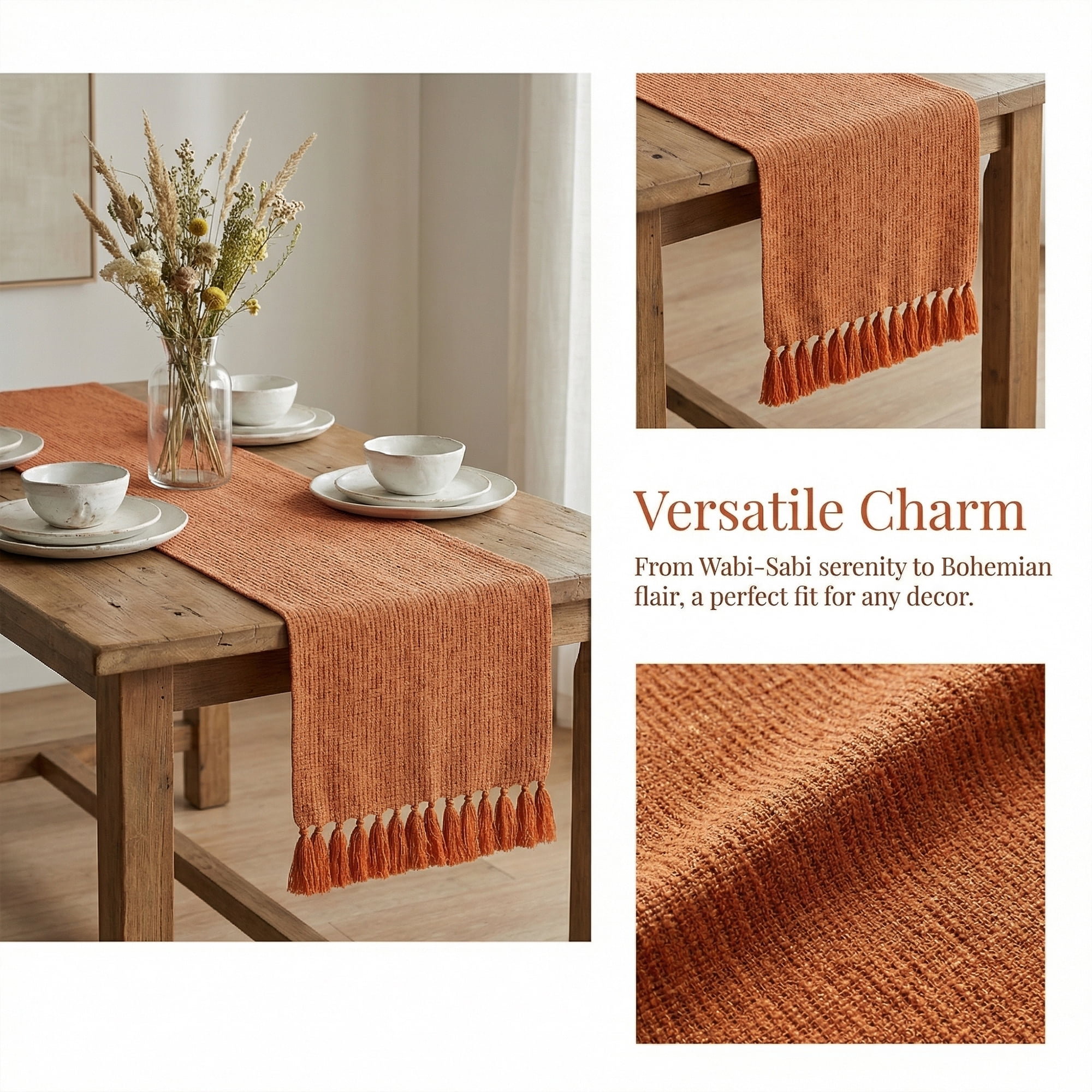 Unique Bargains Washable Polyester Table Runner for Birthday Decorations Orange 13"x78.7"